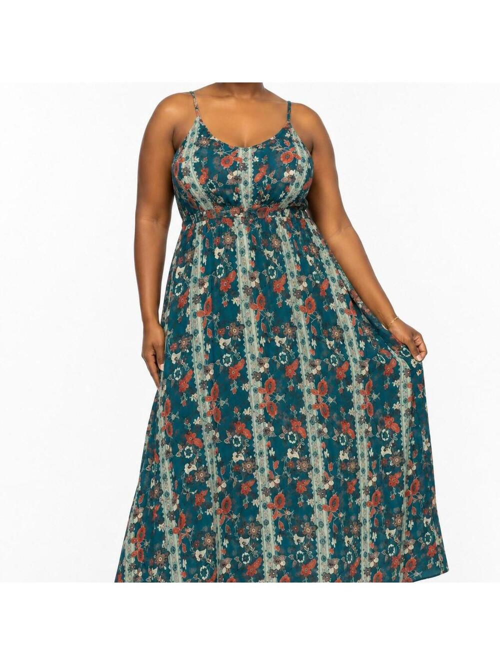 Boho Whimsigoth Cottagecore Romantic Floral Maxi Dress | Suzanne Betro Size 2X